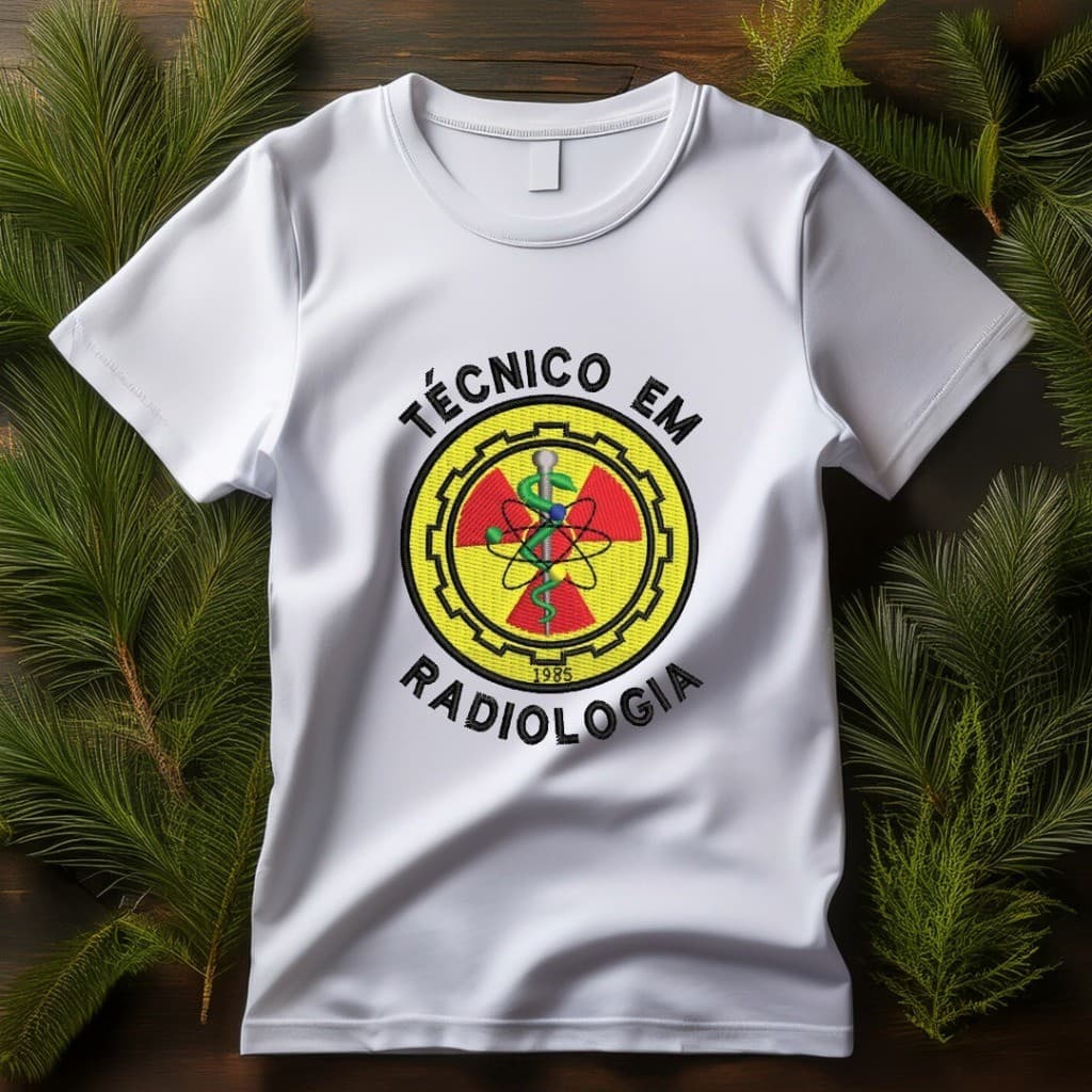 Camiseta camisa básica  100% algodão Estampada  Curso de TÉCNICO EM RADIOLOGIA PROFISS
ÃO FACULDADE