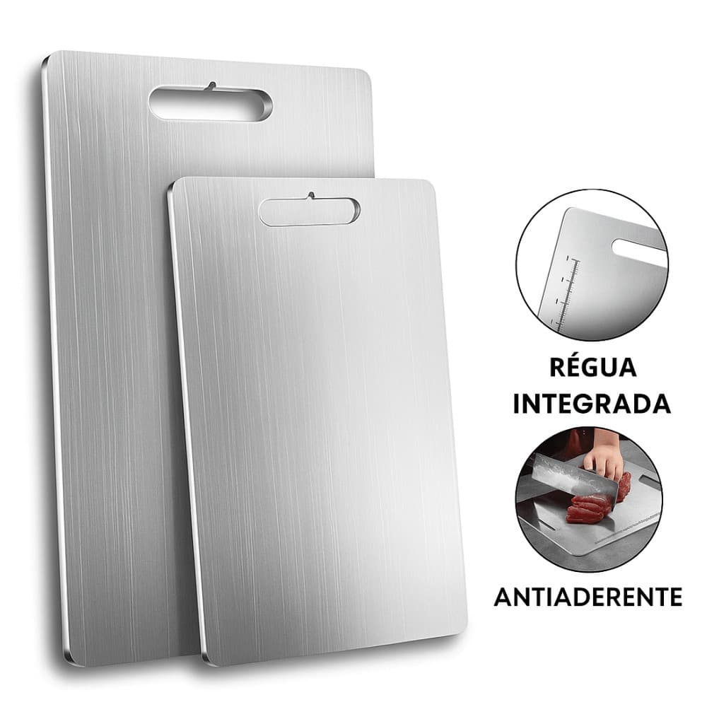 Tabua De Carne Inox Tábua De Corte Antibacteriana Taboa De Cozinha Grande Antiderrapante Legumes