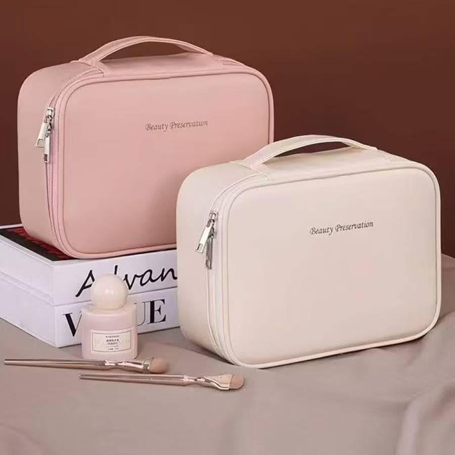 Necessaire Feminina com Zíper Ideal para Viagem Alta Capacidade Elegância Impermeável Premium-Milly