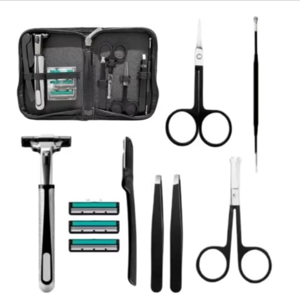 Kit 10 peças Design de Sobrancelha e Cuidados Pessoais