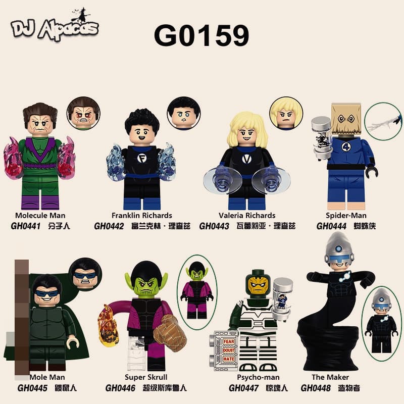 Blocos De Construção Figuras Brinquedo Colecionável GH0445 GH0446 GH0447
