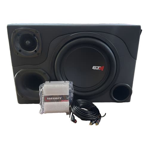 Caixa Trio Mala Carro Som Automotivo Completa + Modulo