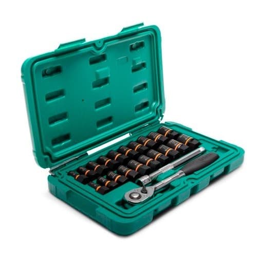 Jogo de Soquetes Extratores Bolt Biter 7 a 19mm com 23 Peças Sata - ST09138