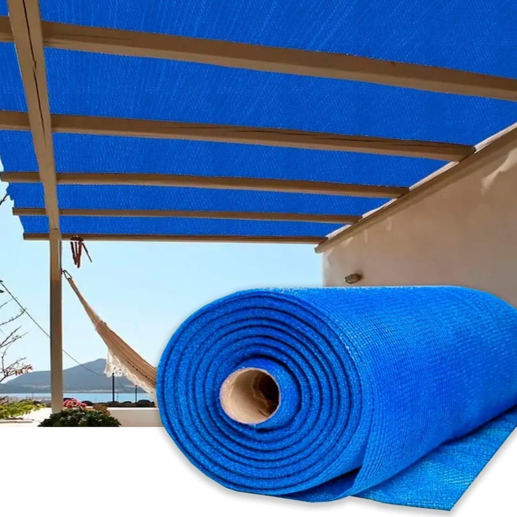 Tela de Sombreamento Sombrite 80% Politop Azul 6 Metros de Largura - Venda por Metro Linear