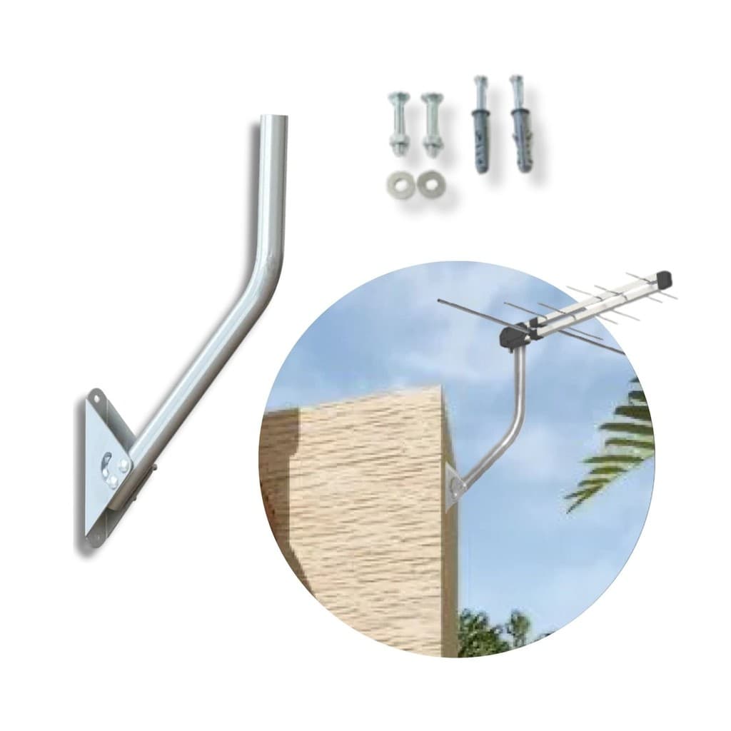Suporte de Antena Digital UHF Articulada Mastro Com Parafusos e Buchas | Fácil Instalação!