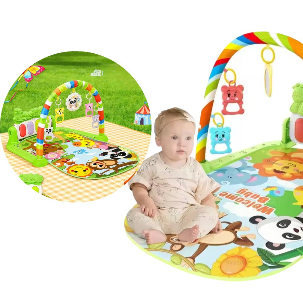 Tapete Infantil Musical Interativo Colorido Atividades Piano Educativo Recém-Nascido Estimulação Crianças