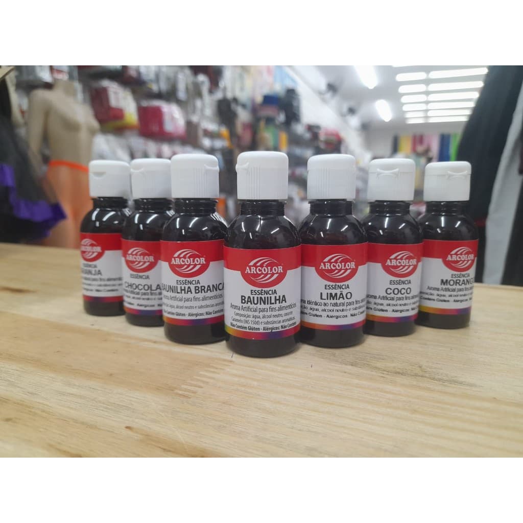 Essência Aroma Artificial Comestível Escolha o Sabor 30 ml - Arcolor