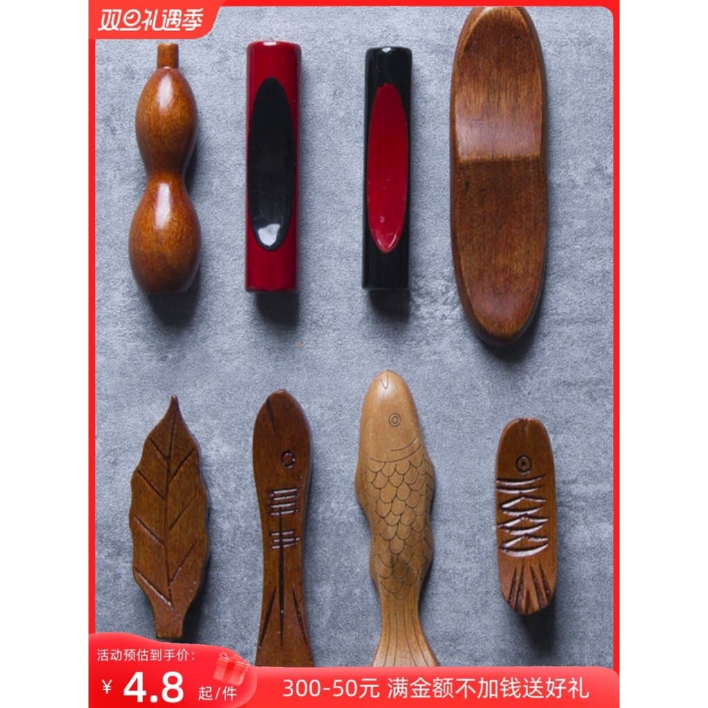 Estilo japonês quatro estações artesanal exclusivo talheres peixe pauzinho resto pauzinho resto madeira maciça em forma