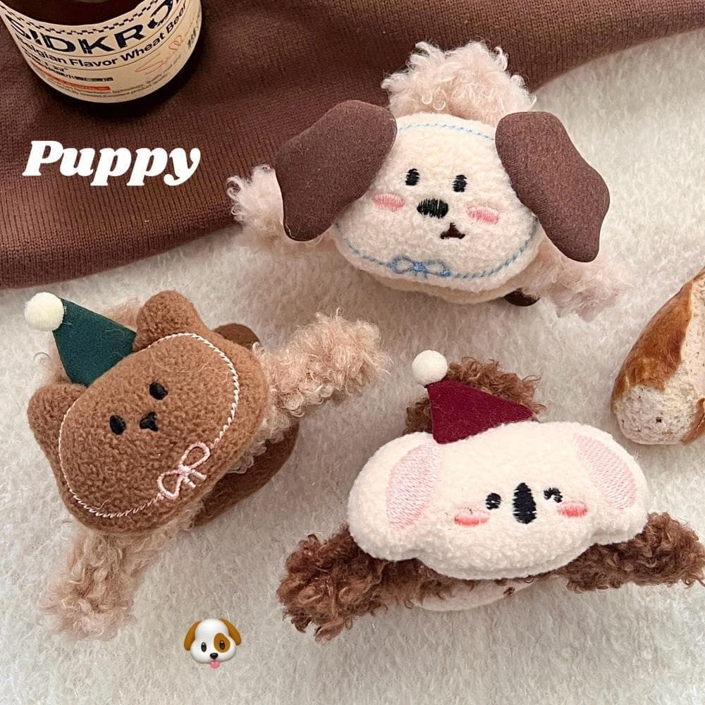 Outono inverno bonito pequeno Animal boneca de pelúcia Grab clip menina volta cabeça placa grampo de cabelo doce All-Mat