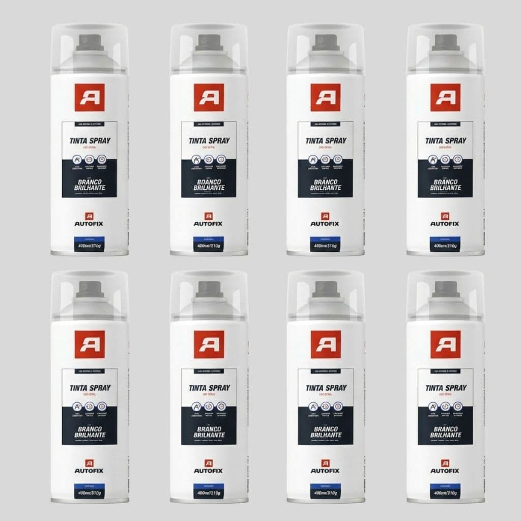 Kit 08 Tinta Spray Uso Geral 400ml Metal Madeira Autofix Aerossol Ok