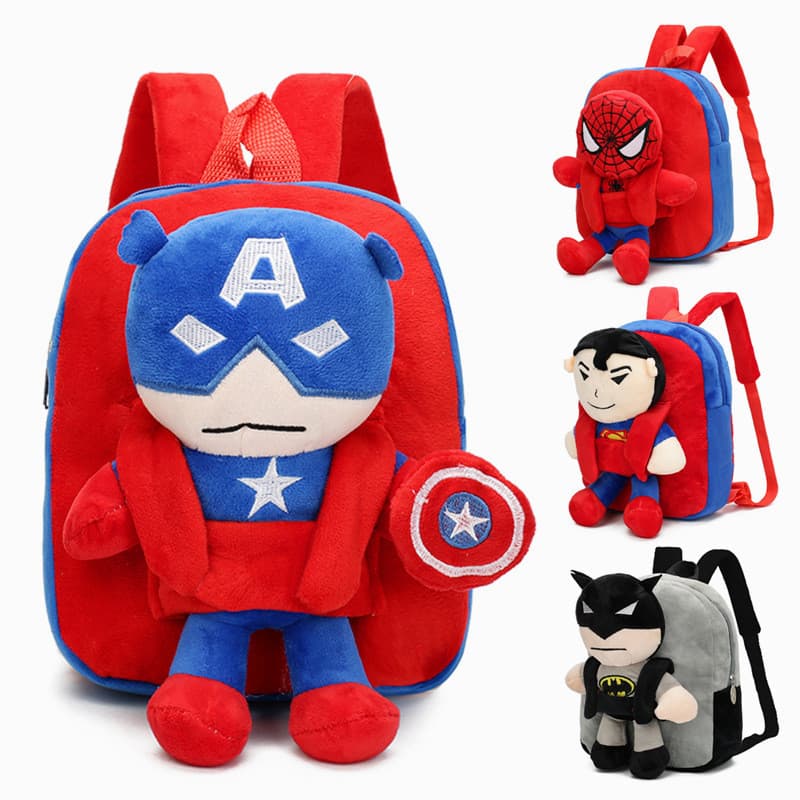 Brinquedo de pelúcia dos desenhos animados crianças mochila crianças mochila lanche saco pequeno estilo mochila dia frio
