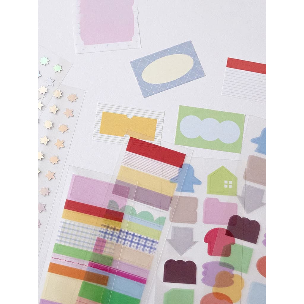 Coreia coreia 202hosil colorido padrão geométrico adesivo conjunto Goo cartão manual diy Material decorativo marca adesi