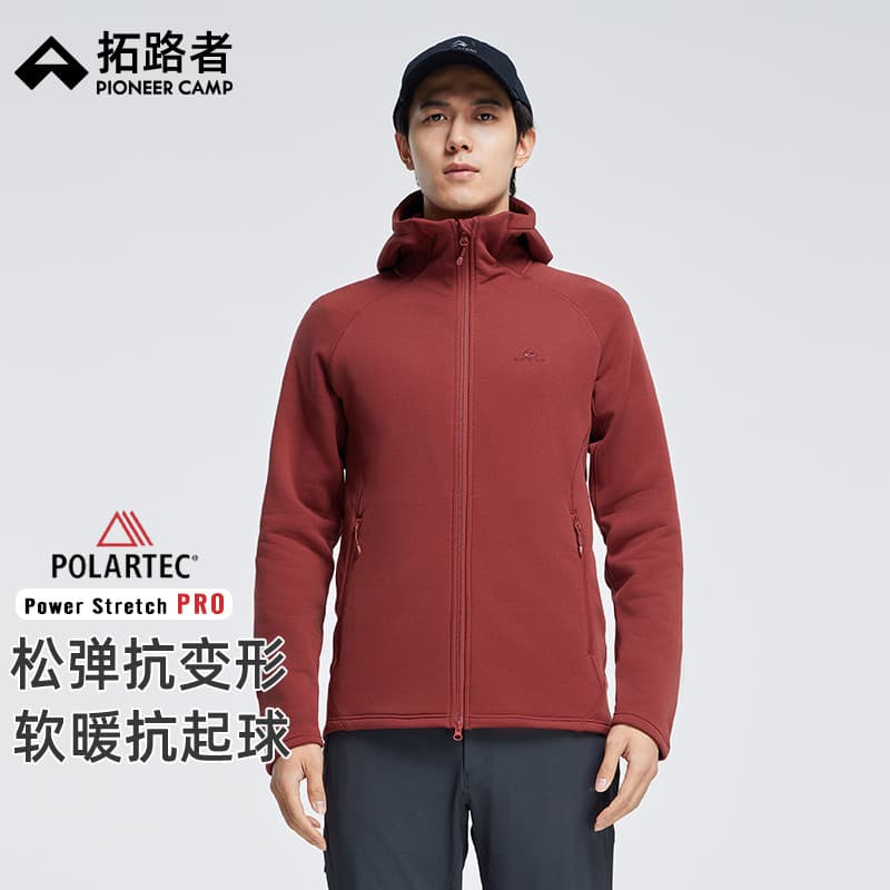 [Polartec Power Stretch Pro] Jaqueta de lã para Trailer masculina forro para jaqueta ao ar livre