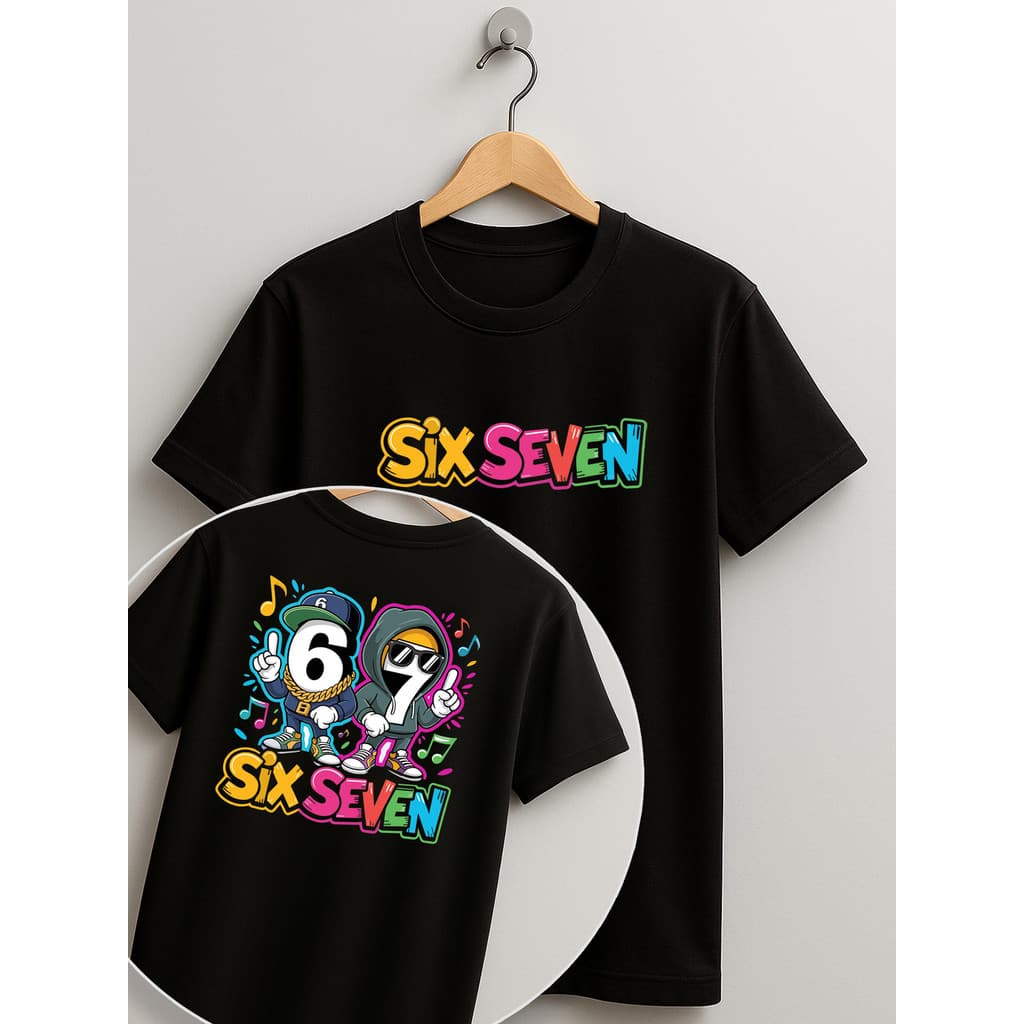 Camiseta Infantil Streetwear Six Seven 67 Algodão Confortável Roupa Infantil Tendência