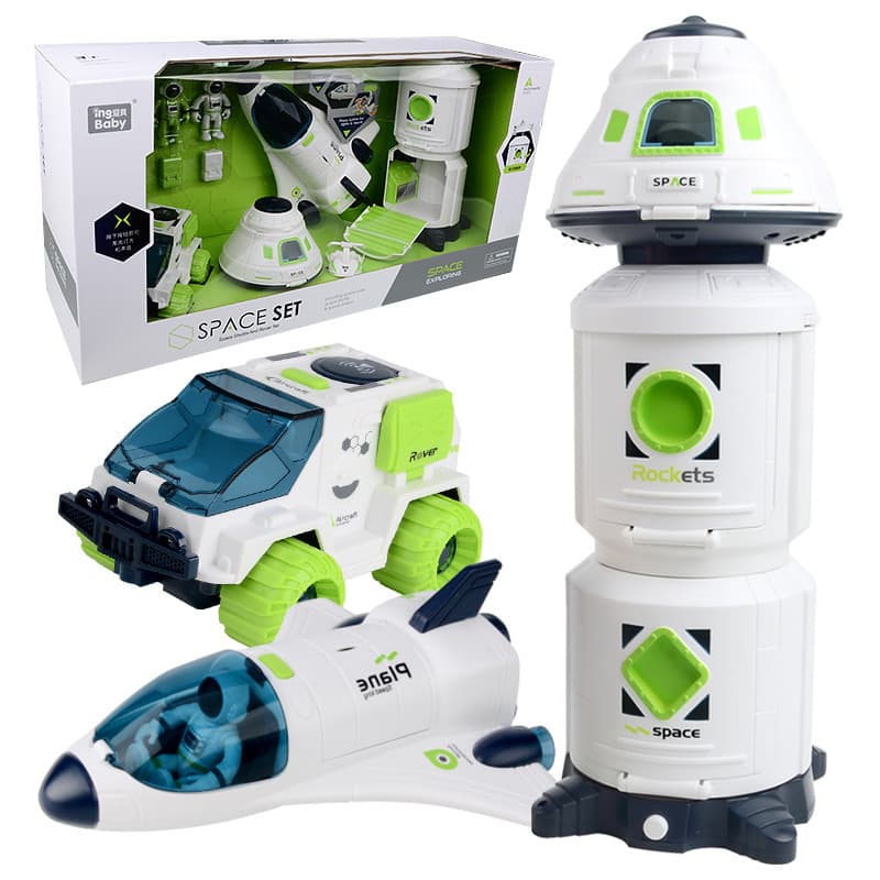 Novo modelo de nave espacial interstelar com luzes deslumbrantes e música, brinquedo interativo para pais e filhos.
