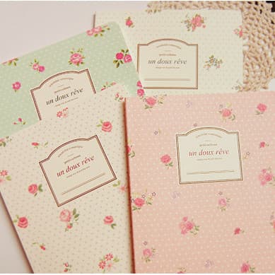 Venda quente criativo bonito Pastoral floresta pequena rosa caderno bloco de notas diário estudante papelaria presente