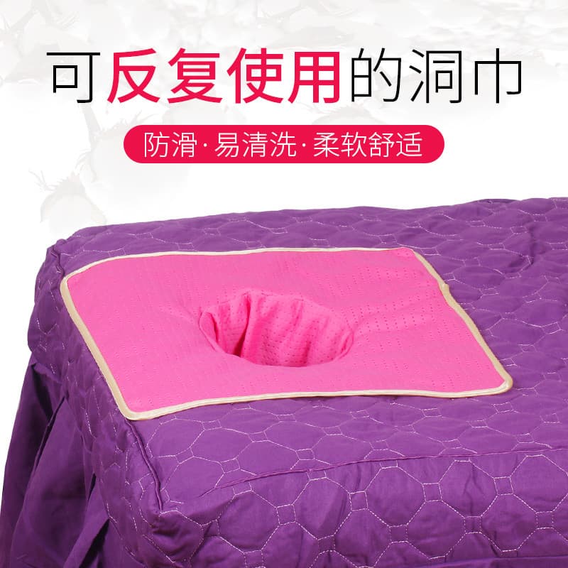 Toalha de buraco não descartável, massagem de beleza, toalha de cabeceira, almofada, toalha de rosto, toalha quadrada, t