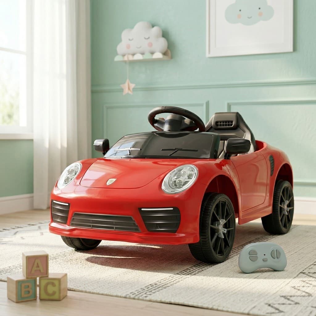 Carro Elétrico Infantil Compact Vermelho 6V com Rádio Controle - Segurança e Diversão