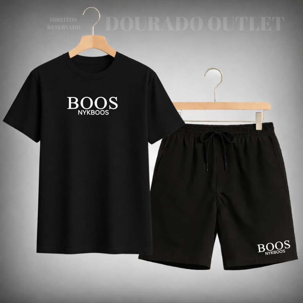 Camisa e Short Elastano Masculino bo.os Estilo Casual Otima Qualidade Academica Entrega Rápida   surf moda praia present