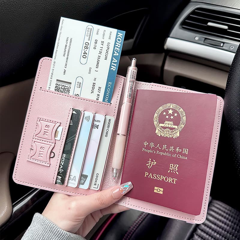 Porta-passaporte Porta-cartões Bolsa de armazenamento de documentos Viagem no exterior Visa Capa protetora portátil de a