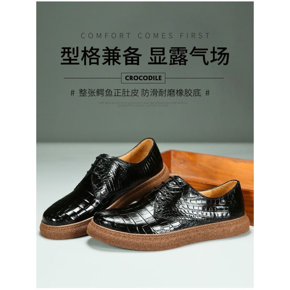Autêntico mocassins de couro de crocodilo moda sapatos de couro de sola macia couro genuíno mocassins de alta qualidade