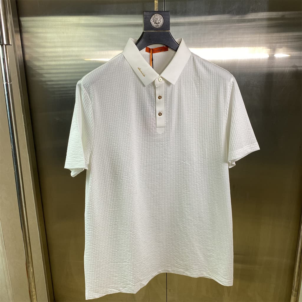 Contador 50/56 tamanho lapela camisa POLO masculina manga curta verão fino negócios Casual respirável All-Match camiseta
