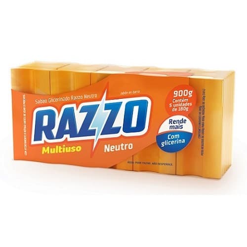 Sabao em Barra 900g (5x180g) Neutro - Razzo