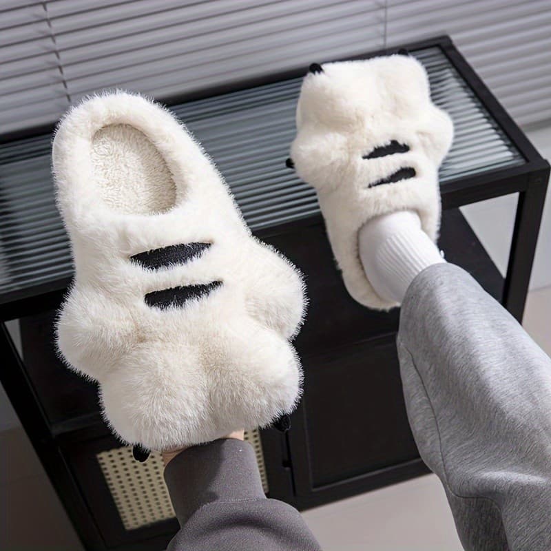 Chinelos Masculinos Estilo Garra de Urso, Quentes e à Prova de Frio, Confortáveis para Uso Interno/Externo, com Sola de
