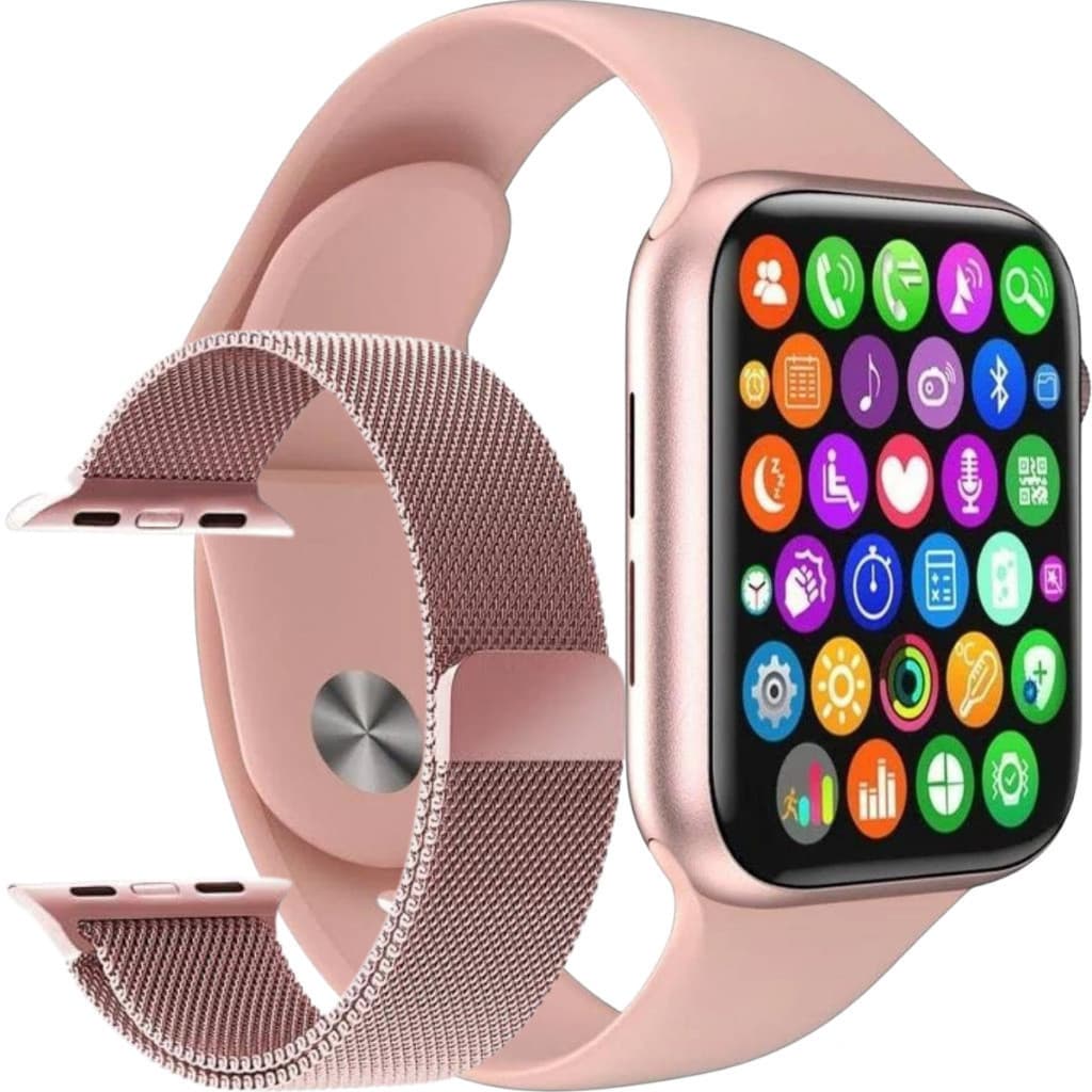 Lançamento De Smartwatch Relógio Inteligente Com Tela Infinita E Duas Pulseiras Estilo Tecnologia Para Homens Mulheres U