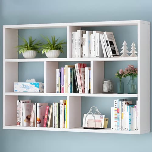 Nicho Prateleira Decorativo MDF 80x90x18cm Porta Enfeites Plantas Vasos Quadros Organizador De Parede Suspenso