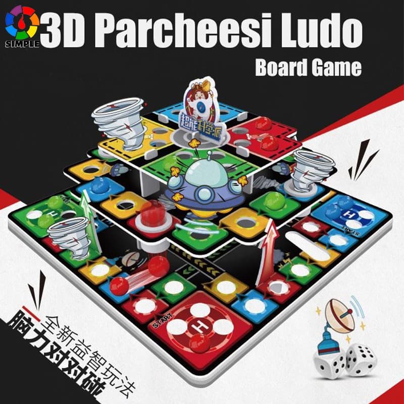 Parcheesi Ludo Board Game Funny Puzzle Parent-child Game For Family Party Boy Girl Gift