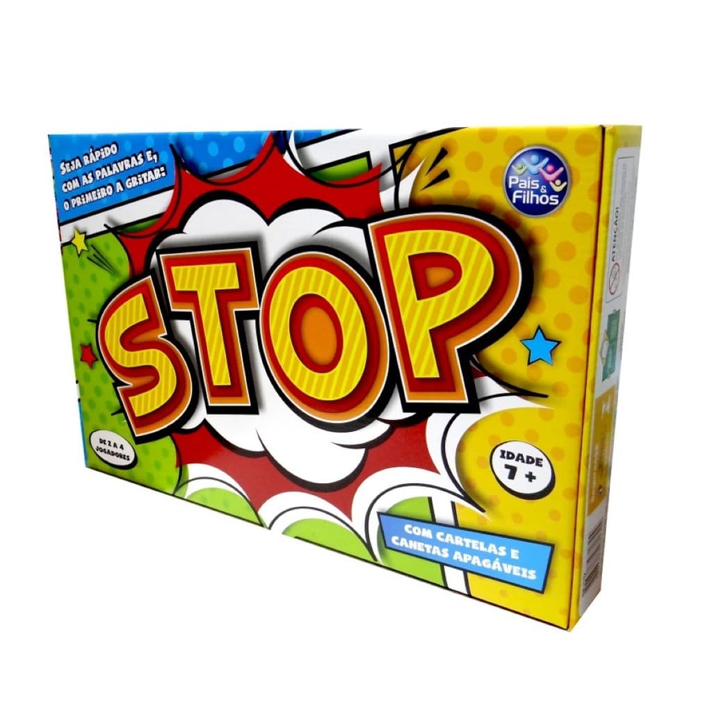 Kit Jogos de Família Tabuleiro Stop e Verdade ou Desafio