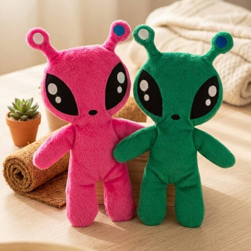 Brinquedo Pelúcia Alienígina/ ET de pelúcia/ Antialérgico Fofinho/pronta entrega/ pink ou verde