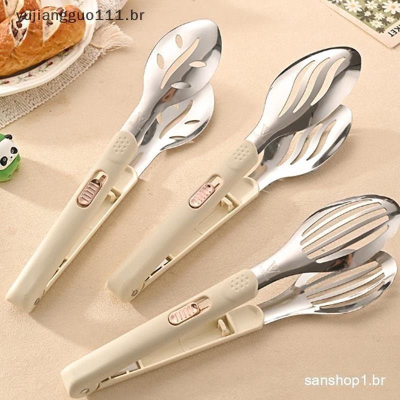 # Novo Pinças De Comida De Aço Inoxidável Cozinha Doméstica Bife Resistentes Ao Calor Espessadas Buffet De Alimentos Chu
