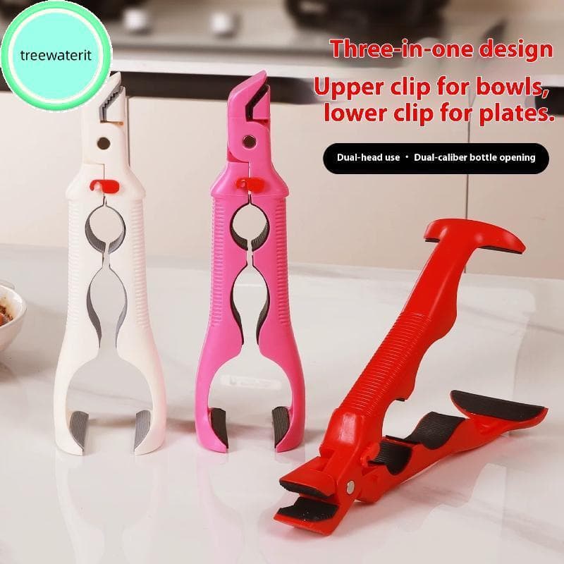 treewaterit 1 Peça Clipe Anti-Queimadura De Silicone Cozinha Escaldadura Placa Tigela Prato Pote Titular Quente Levantad