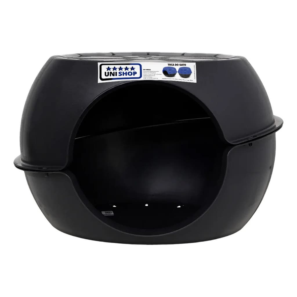 Toca Para Gato Cat Casinha Vira Caminha Cor Preto
