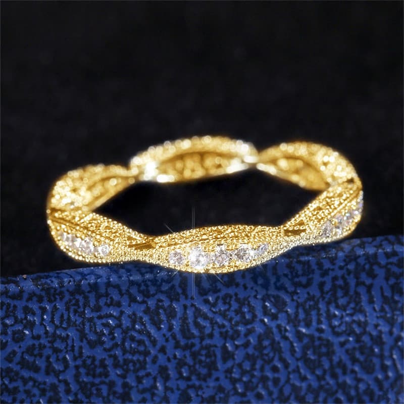 Anel simples vazado em prata esterlina S925, incrustado com zircônia, joia de moda, presente para mulheres 5 JMGU VH1W
