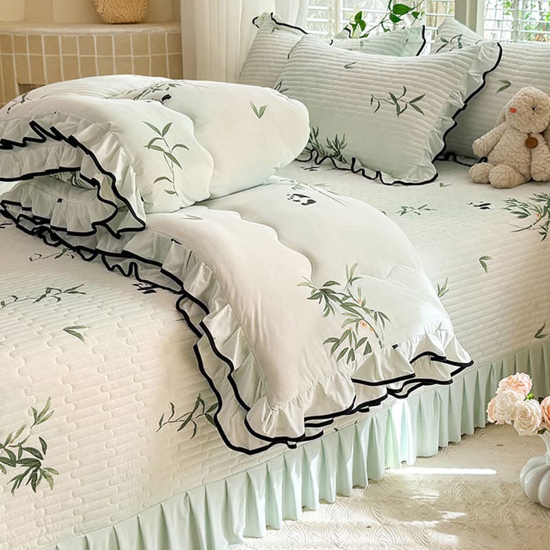 Verão legal tapete capa de cama estilo colcha de verão conjunto de quatro peças sensação legal colcha de ar condicionado