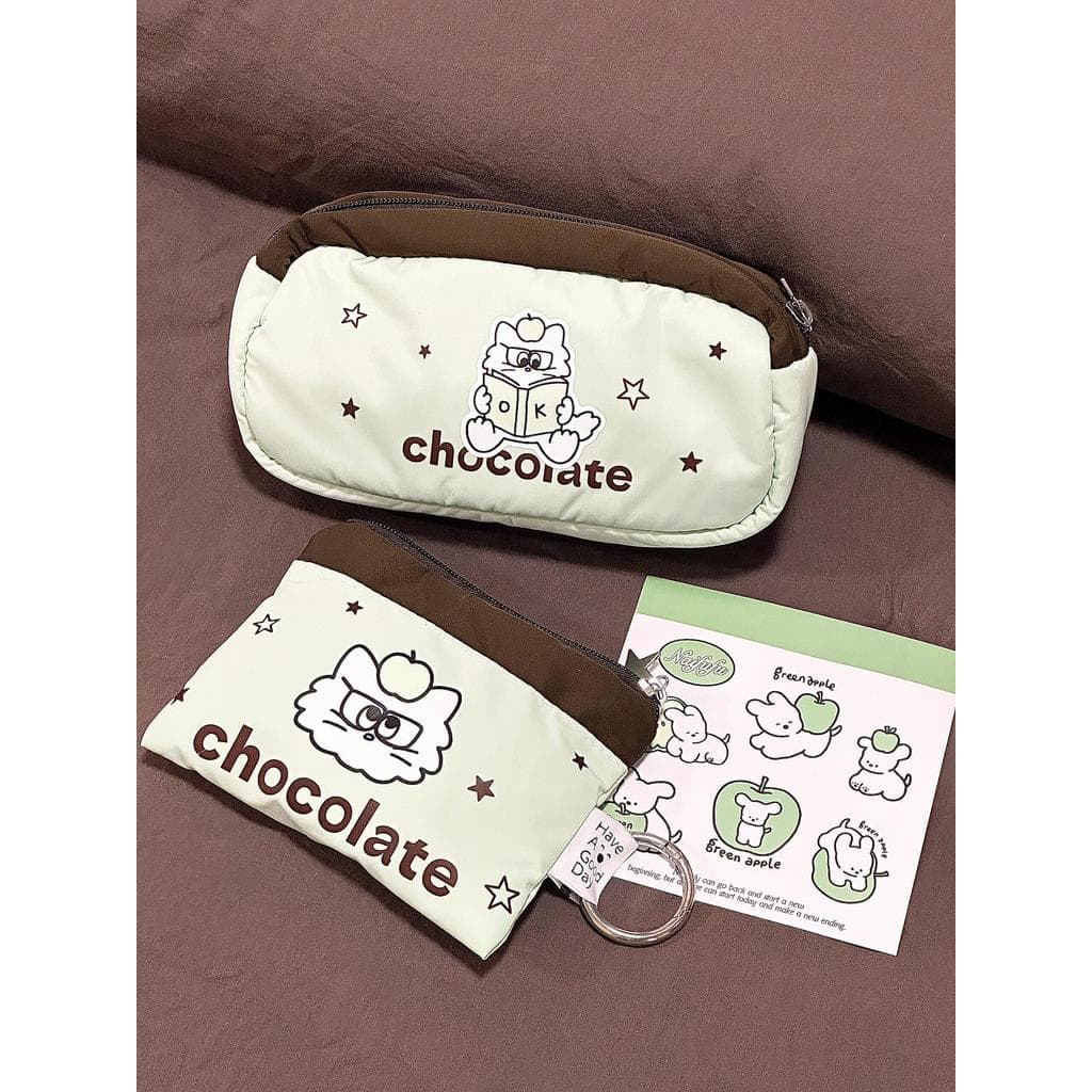 Estojo de lápis de gatinho de alto valor estilo ins estojo de lápis nicho não-colisão caixa de papelaria simples estojo