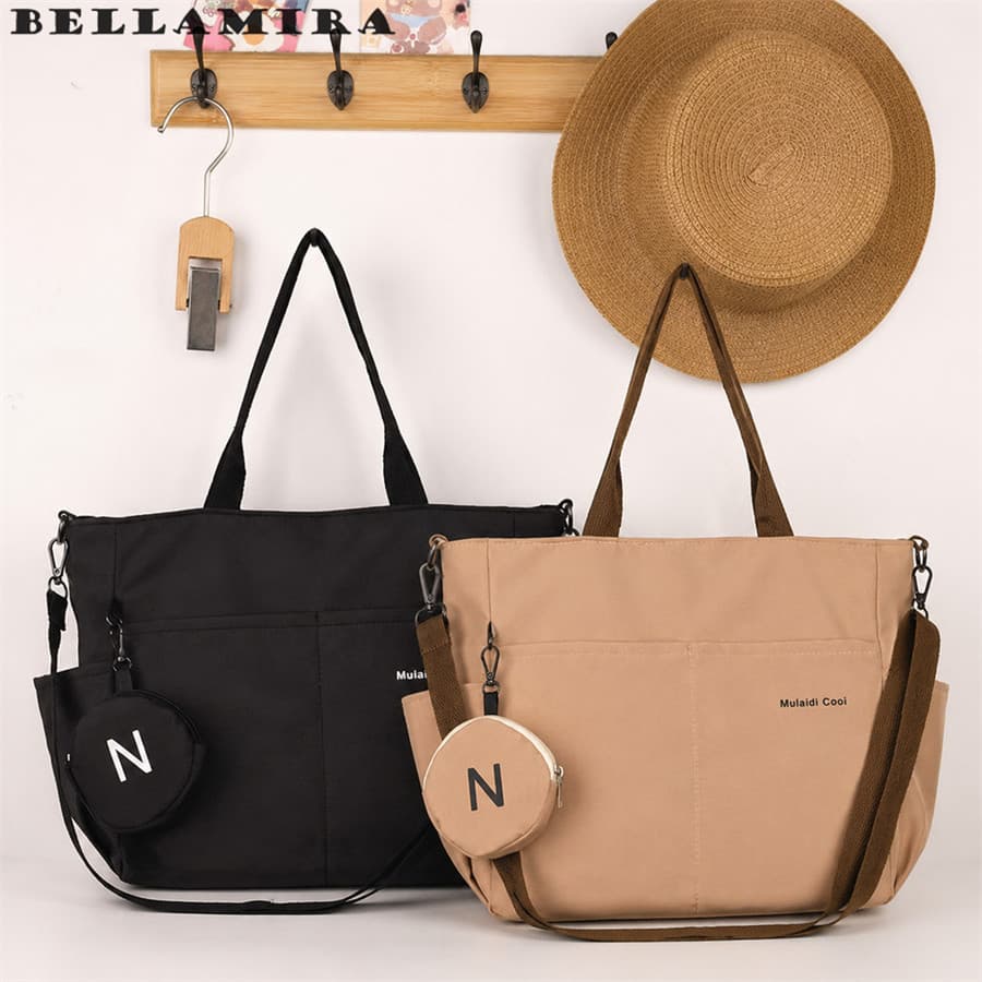 Bolsa Tote Tiracolo Oxford À Prova D'Água Grande Capacidade Para Sacolas Bolsa Transversal De Estudante