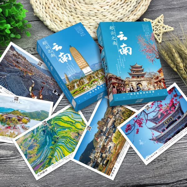 Yunnnan Dali Jiang'er Mar Jade Dragão Merixue Montanha Paisagem Cartões Postais Lembranças Turísticas Cartões de Present