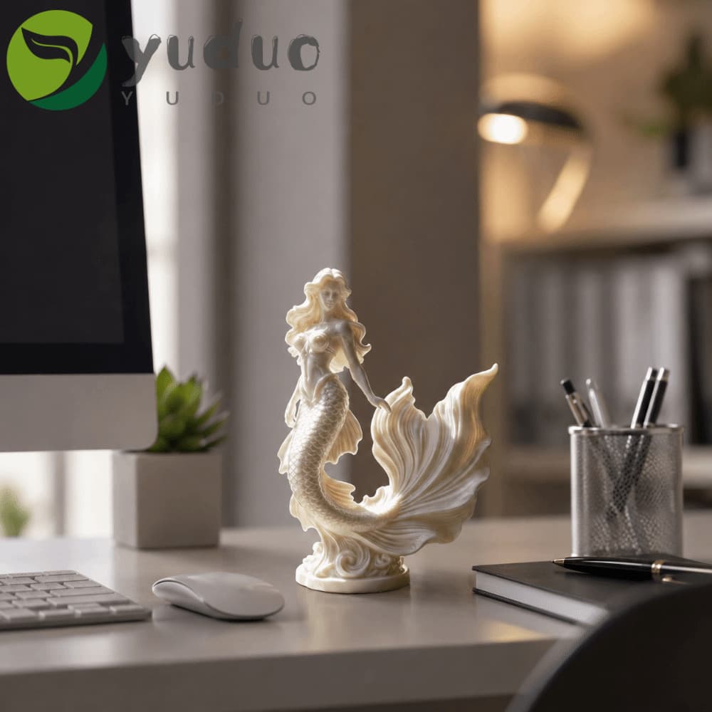 Ornamentos De Mesa YUDUO , Estátua De Sereia Fada Com Tema Oceano , Escultura , Impressos Em 3D