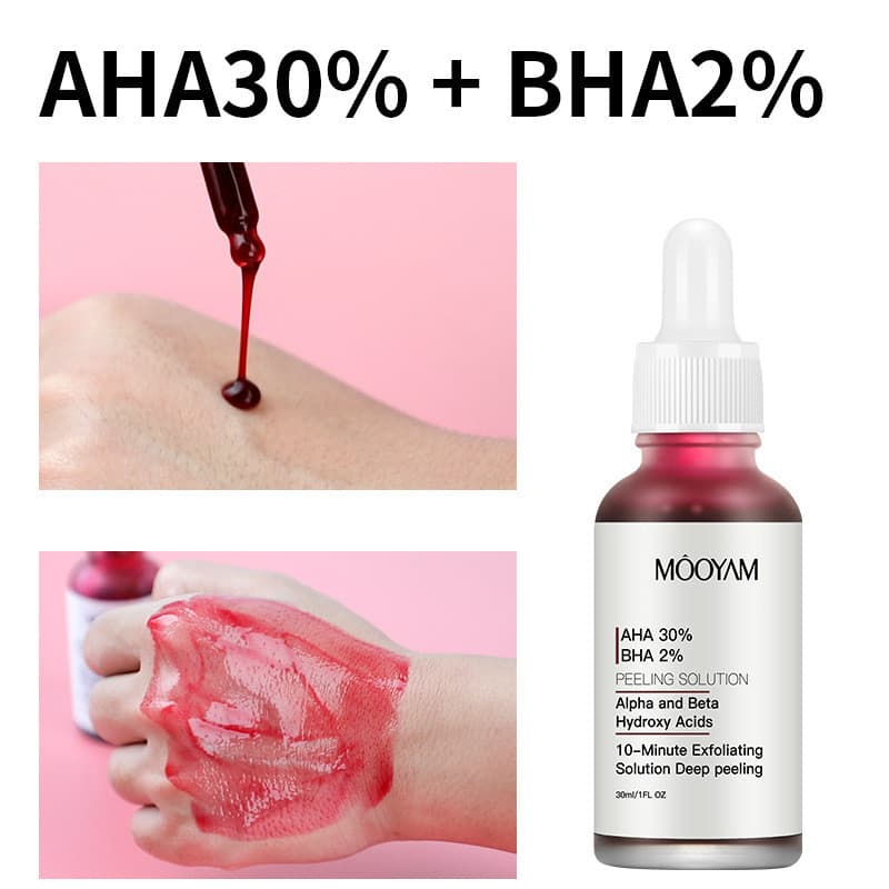 BHA Soro de Ácido Salicílico Soro de Cuidados Faciais AHA Soro de Ácido de Frutas Limpeza de Poros Suavizante Queratina