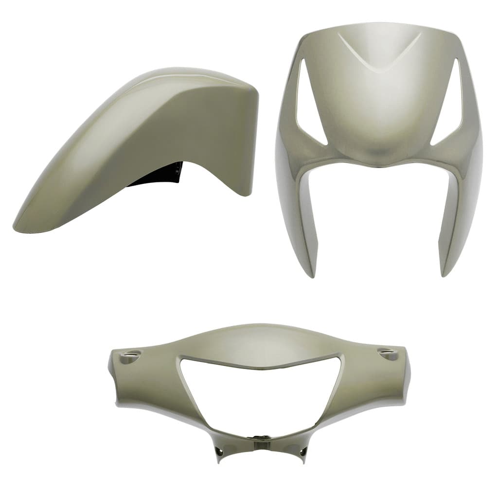 Kit Carenagem Biz 125 2006 a 2010 Cromo Forte 3 Peças ABS UV Encaixe Perfeito