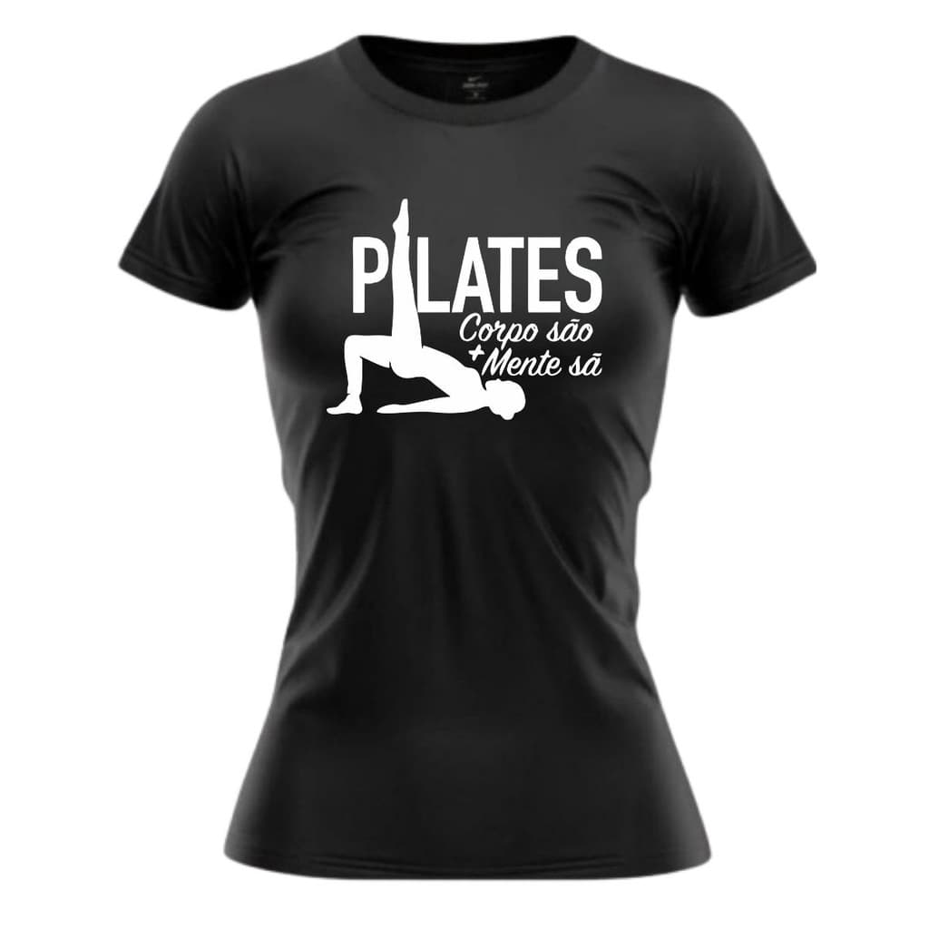 Camiseta Pilates Feminina Blusa Baby Look Malha Dry Fit Malha Fria