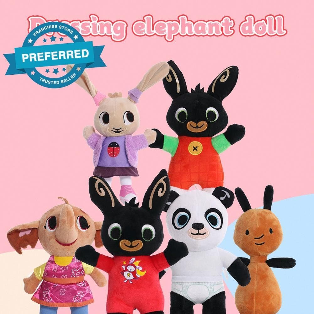 Bing Coelho Brinquedos De Pelúcia Boneca Sula Flop Elefante Pando Voosh Crianças Presente Hoppity J3h2
