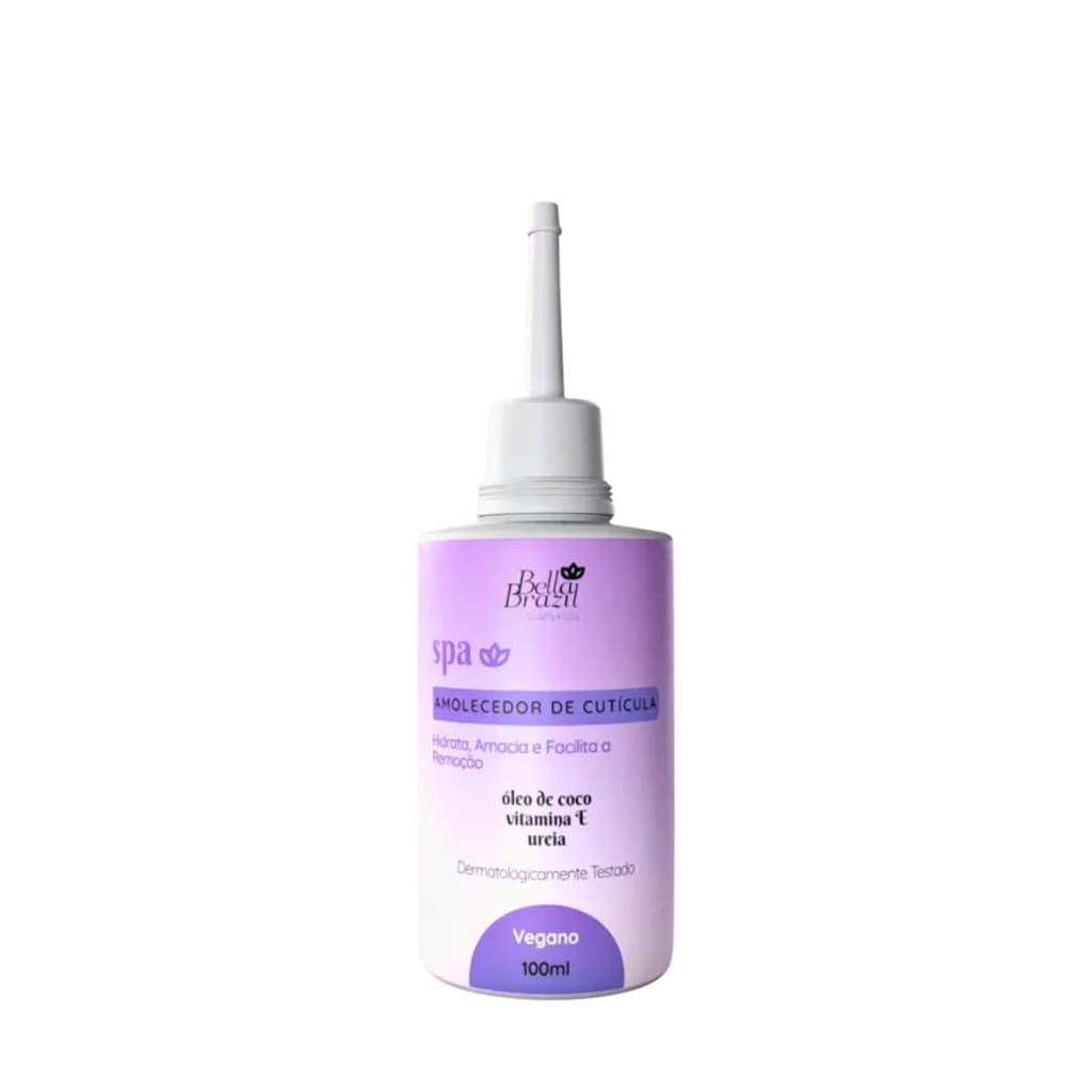 Amolecedor de Cutículas com Óleo de Coco 100ml Bella Brazil