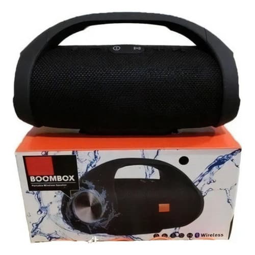 Caixa De Som Boombox Bluetooth Portátil 22cm Preto