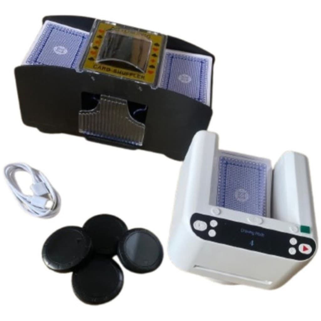 Kit 1 Distribuidor +1 Embaralhador + Jogo De Baralho Gratis