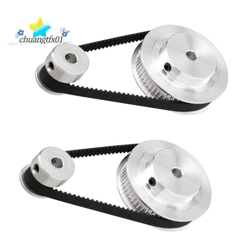 💕2 Conjunto 2GT Roda Síncrona 20 60 Dentes Furo Alumínio Polia Sincronismo Correia Dentada Sistema